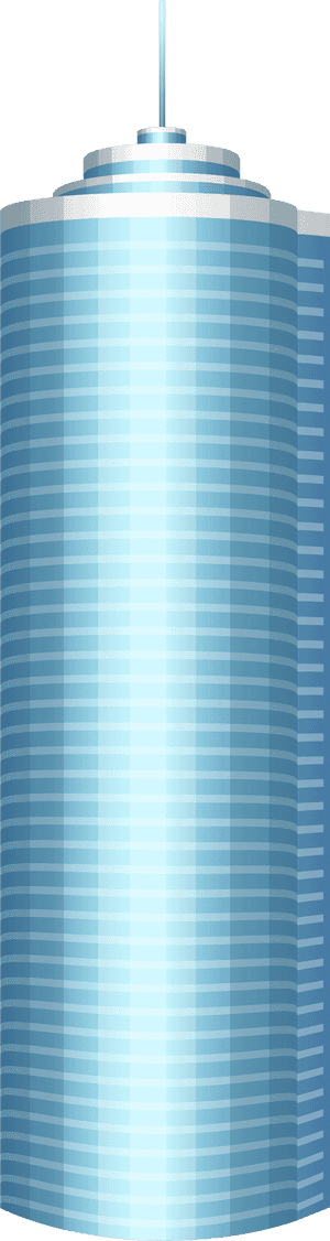 Blue Round Skyscraper Png Clipart - Blue Clipart Skyscraper, Transparent Png PNG image with transparent background