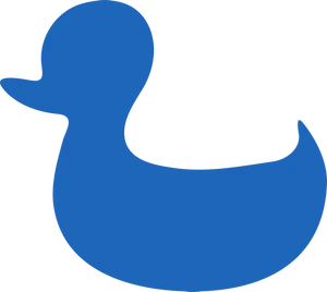 Blue_ Rubber_ Duck_ Silhouette PNG Image