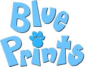 Blue's Clues Logo With Paw Print PNG Image