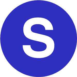 Blue S Logo Graphic PNG image with transparent background