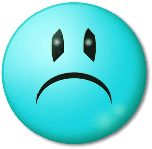 Sad Face Emoticon - Sad Emoji Dp Blue Colour, HD Png Download PNG image with transparent background