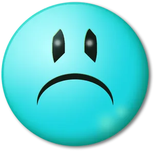 Blue Sad Face Emoji.png PNG Image