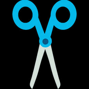Blue Scissors Icon PNG