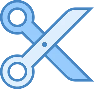 Blue Scissors Icon PNG Image