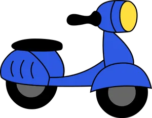 Blue Scooter Graphic PNG Image