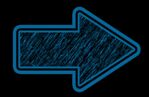 Blue Scratched Texture Arrow PNG image with transparent background