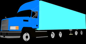 Blue Semi Truck Vector Illustration PNG image with transparent background