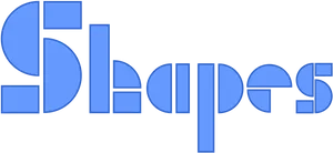 Blue Shapes Text Graphic PNG Image