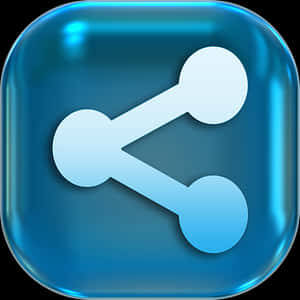 Blue Share Icon PNG image with transparent background