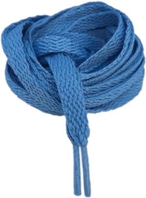 Blue Shoelace Coiled PNG Image