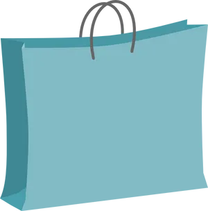 Blue Shopping Bag Graphic PNG Image