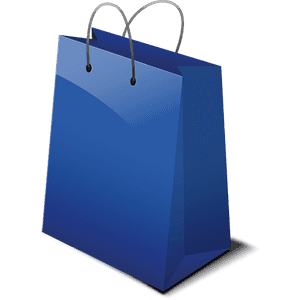 Blue Shopping Bag Icon PNG image with transparent background