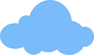 Blue Simple Cloud Clipart PNG Image