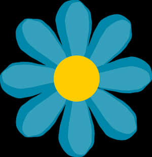 Blue Simple Flower Illustration PNG image with transparent background