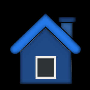 Blue Simple Home Icon PNG image with transparent background