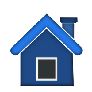 Blue Simple Home Icon PNG Image