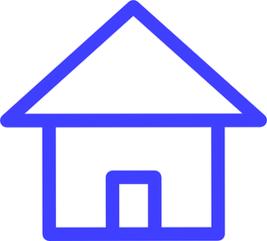 Blue Simple House Vector Graphic PNG Image