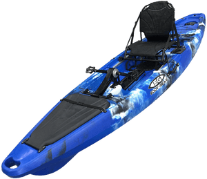 Blue Sit On Top Fishing Kayak PNG