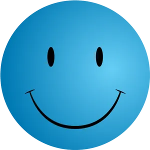 Blue Smiley Face Graphic PNG Image