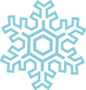 Blue Snowflake Graphic PNG Image