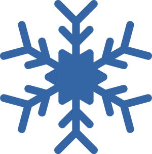 Blue Snowflake Graphic PNG Image