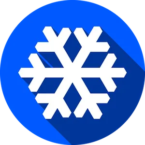 Blue Snowflake Icon PNG Image