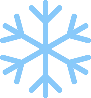 Blue Snowflake Icon PNG Image