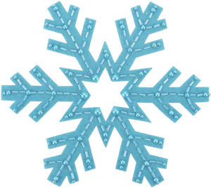 Blue Snowflake Illustration PNG Image