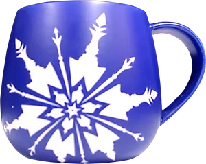 Blue Snowflake Mug PNG Image