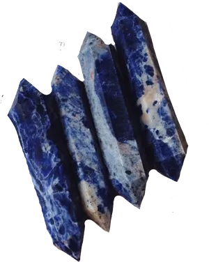 Blue Sodalite Crystal Cluster PNG Image