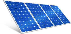 Blue Solar Panel Array.png PNG Image