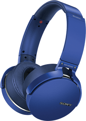 Blue Sony Wireless Headphones PNG