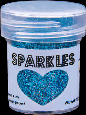 Blue Sparkles Glitter Jar PNG image with transparent background