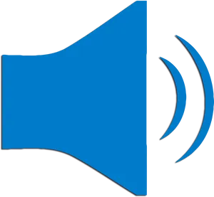 Blue Speaker Icon Sound Waves PNG Image