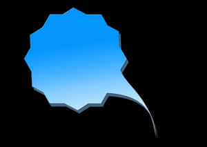 Blue Speech Bubble Black Background PNG image with transparent background