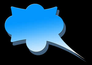 Blue Speech Bubble Graphic PNG image with transparent background