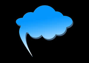 Blue Speech Bubble Graphic PNG image with transparent background