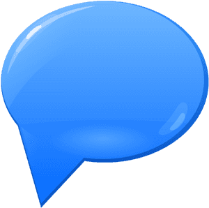 Blue Speech Bubble Icon PNG