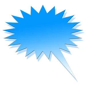 Blue Speech Bubble Icon PNG Image