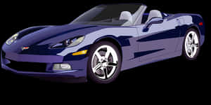 Blue Sports Car Illustration PNG image with transparent background