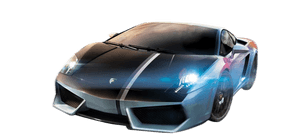 Blue Sports Car Isolated PNG image with transparent background