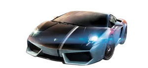 Blue Sports Car Isolated PNG Image