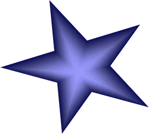 Blue Star Shapeon Black Background PNG Image