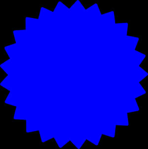 Blue Starburst Shape PNG