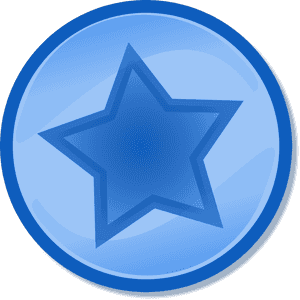 Blue Starin Circle Icon PNG image with transparent background