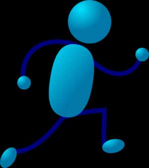 Stickman, Stick Figure, Man, Blue, Exercise, Moving - Stick Man Running, HD Png Download PNG