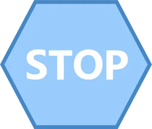 Blue Stop Sign PNG Image