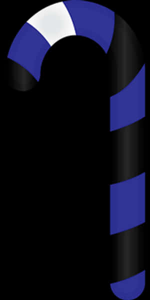 Blue Striped Candy Cane PNG image with transparent background