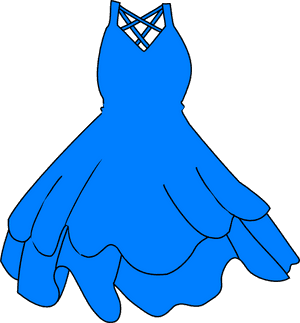 Blue Dress Svg Clip Arts - Black Dress Clip Art, HD Png Download PNG with transparent background