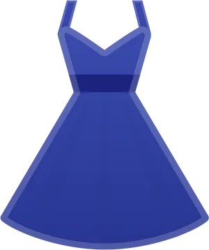 Blue Summer Dress Vector PNG Image